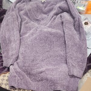 Charlotte Russe Lavender V-Neck Sweater